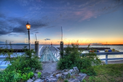 Britannia Yacht Club Sunset with lantern