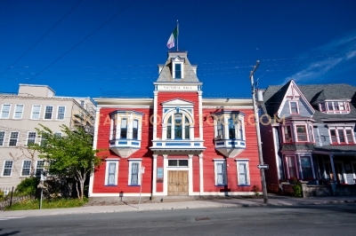 Colorful houses on the street of St Johns 15298