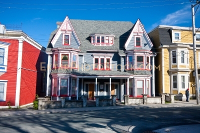 Colorful houses on the street of St Johns 15308