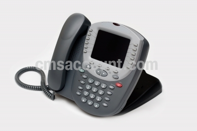 Modern VOIP phone isolated on white