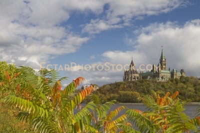 Parliament building fall view from bike part gatineau side of th