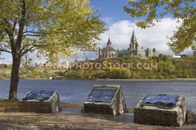 Parliament building fall view from bike part gatineau side of th