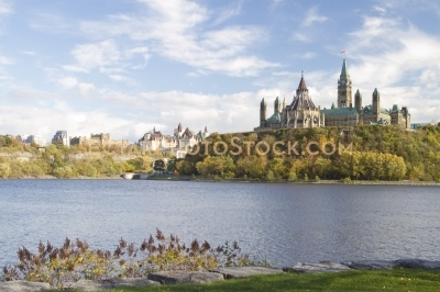 Parliament building fall view from bike part gatineau side of th