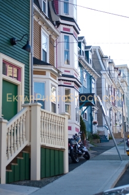 St Johns colorful houses on the street 15428