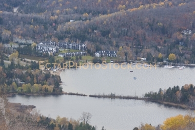 View on Mont Tremblant resorts and lake